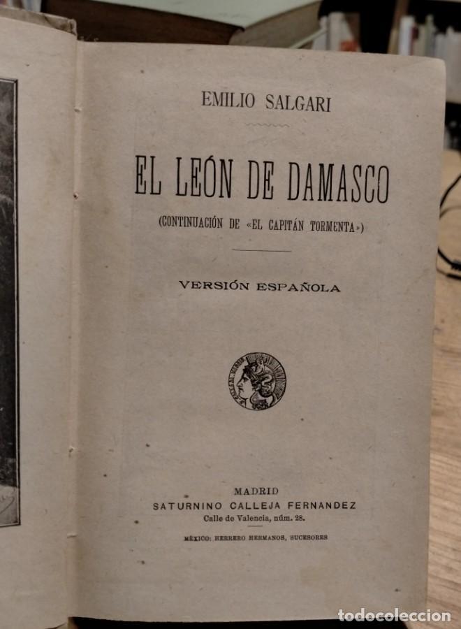 Libros: Salgari, El leon de Damasco (Saturnino Calleja) - - Foto 3