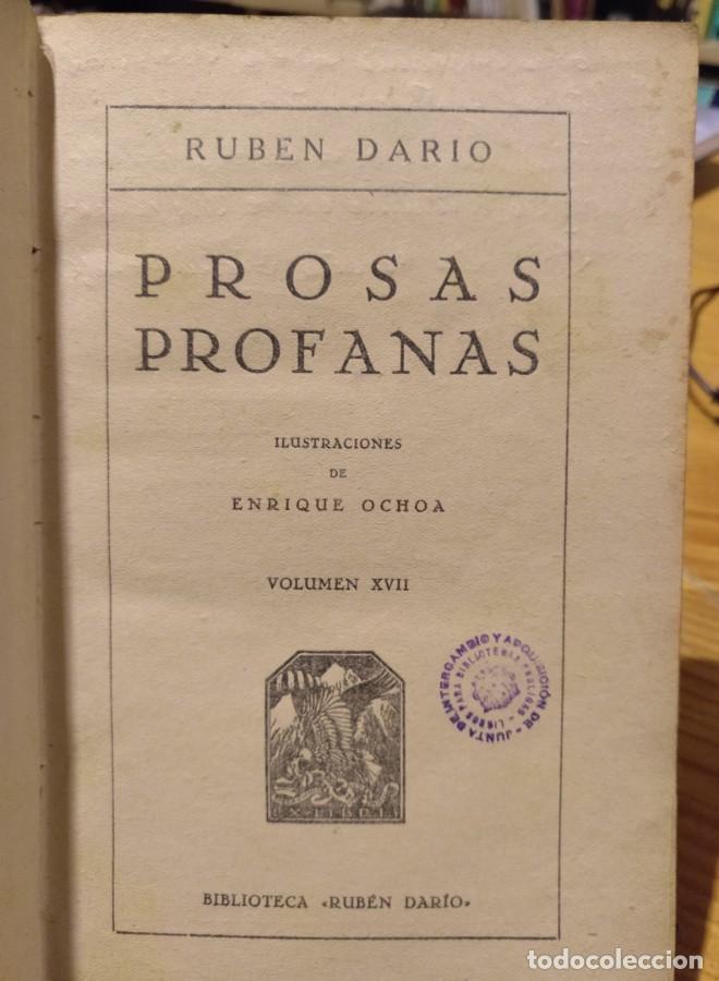 Libros: Rub&eacute;n Dar&iacute;o, Prosas profanas 1927 - - Foto 2