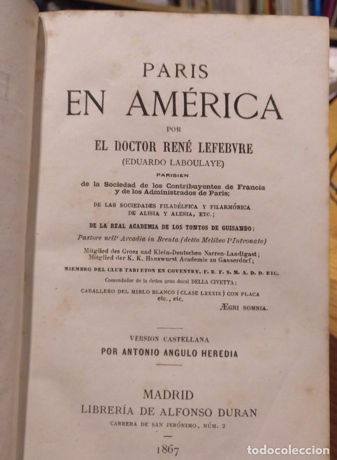 Libros: Lefebvre, Par&iacute;s en Am&eacute;rica 1867 - - Foto 2