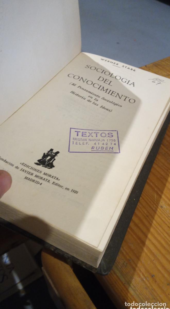 Libros: STARK. SOCIOLOGIA DEL CONOCIMIENTO - - Foto 2