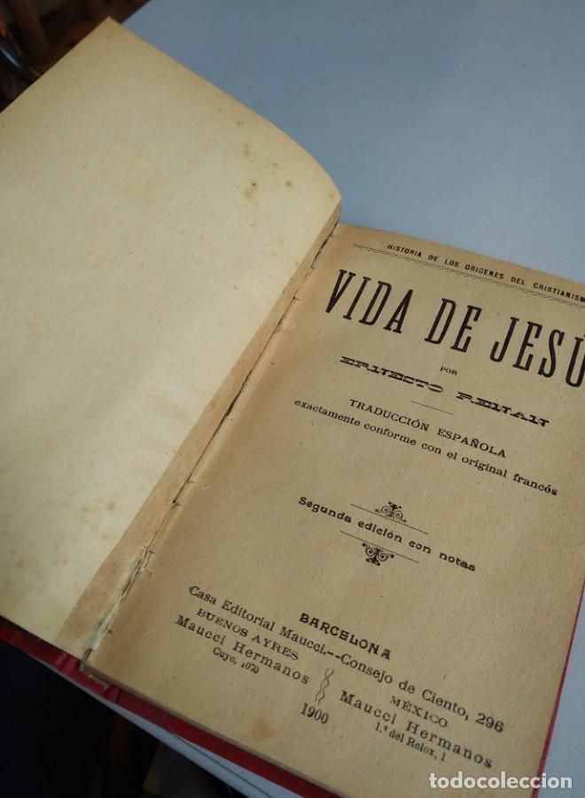 Libros: VIDA DE JES&Uacute;S. ERNESTO RENAN. 1900 - - Foto 3