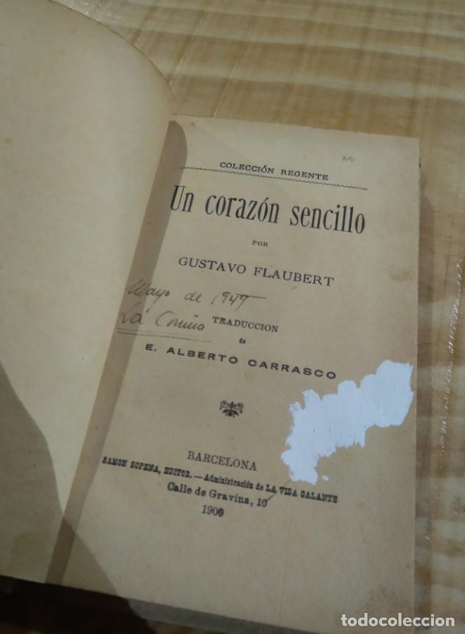 Libros: UN CORAZON SENCILLO. GUSTAVE FLAUBERT. A&Ntilde;O 1900 - - Foto 4