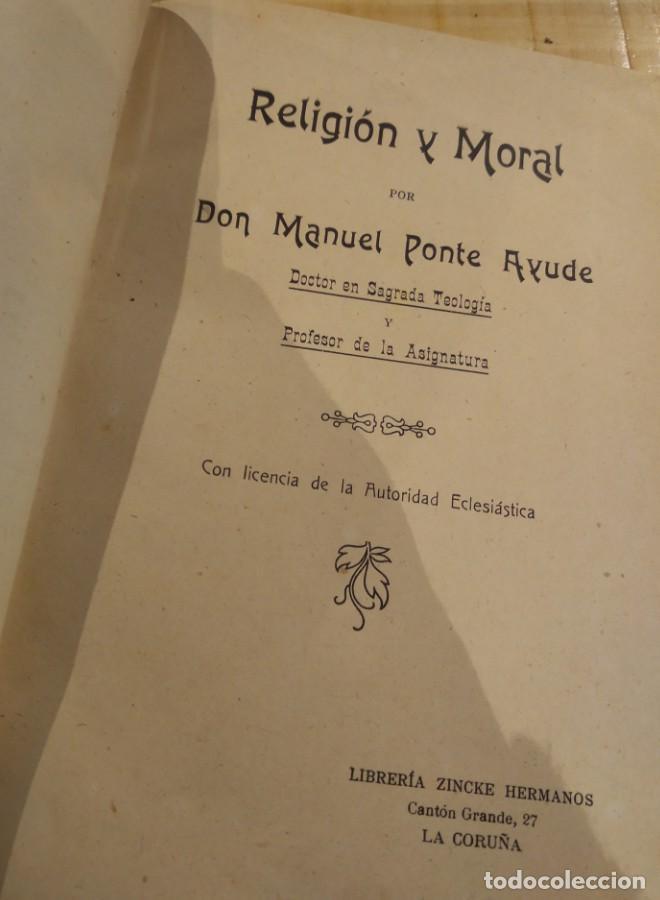 Libros: RELIGI&Oacute;N Y MORAL. MANUEL PONTE AYUDE - - Foto 2