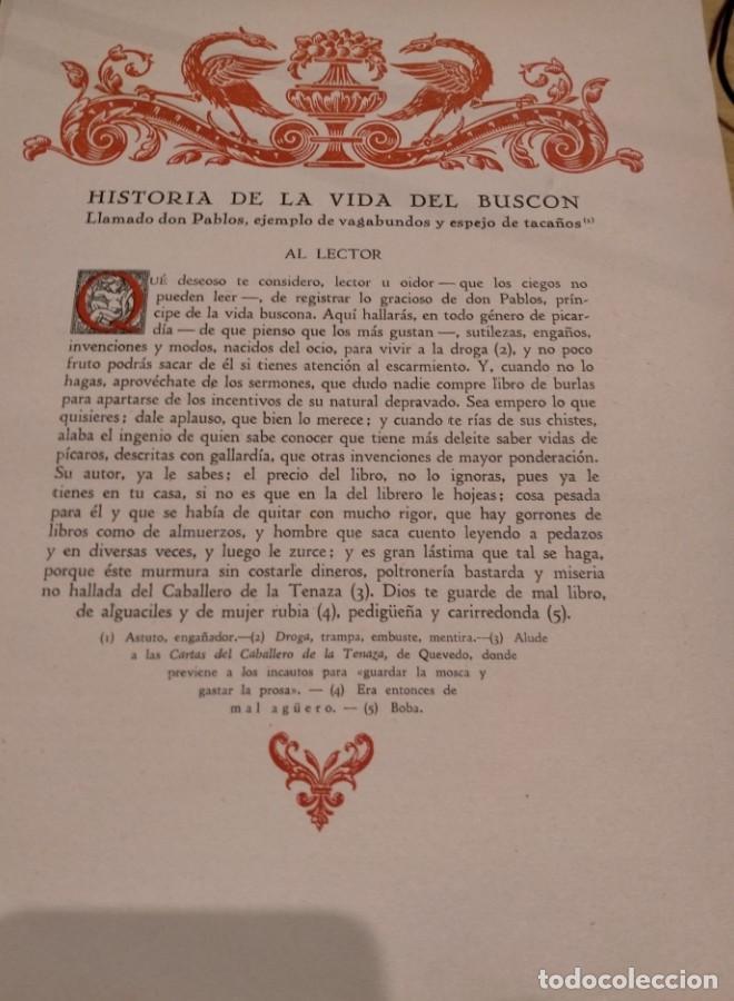 Libros: Quevedo, El busc&oacute;n y los sue&ntilde;os (1932) - - Foto 3