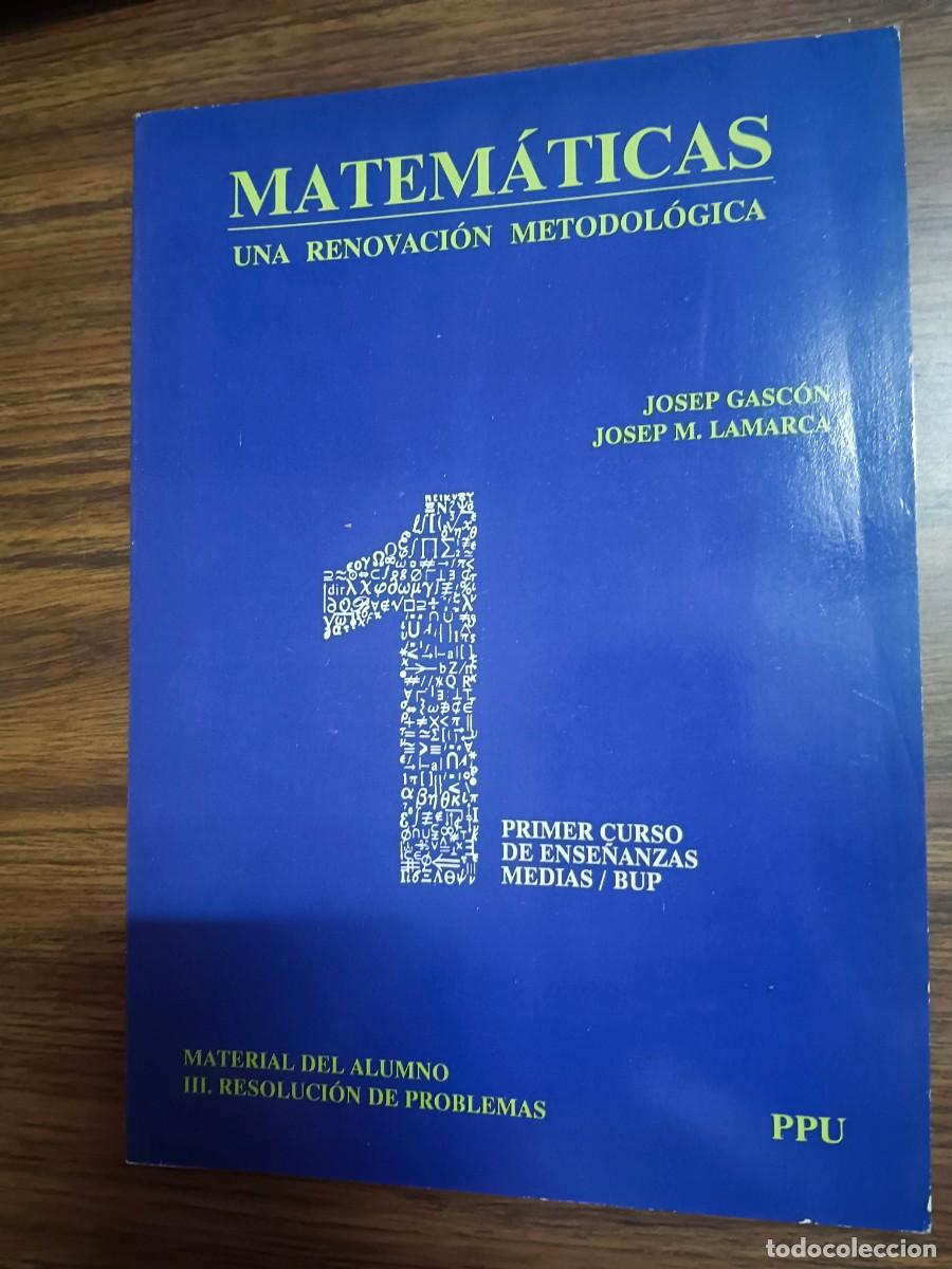 Livros em segunda m&atilde;o: MATEMATICAS - UNA RENOVACION METODOLOGICA - 1. PRIMER CURSO DE ENSE&Ntilde;ANZAS MEDIAS / BUP - TOMO III. R