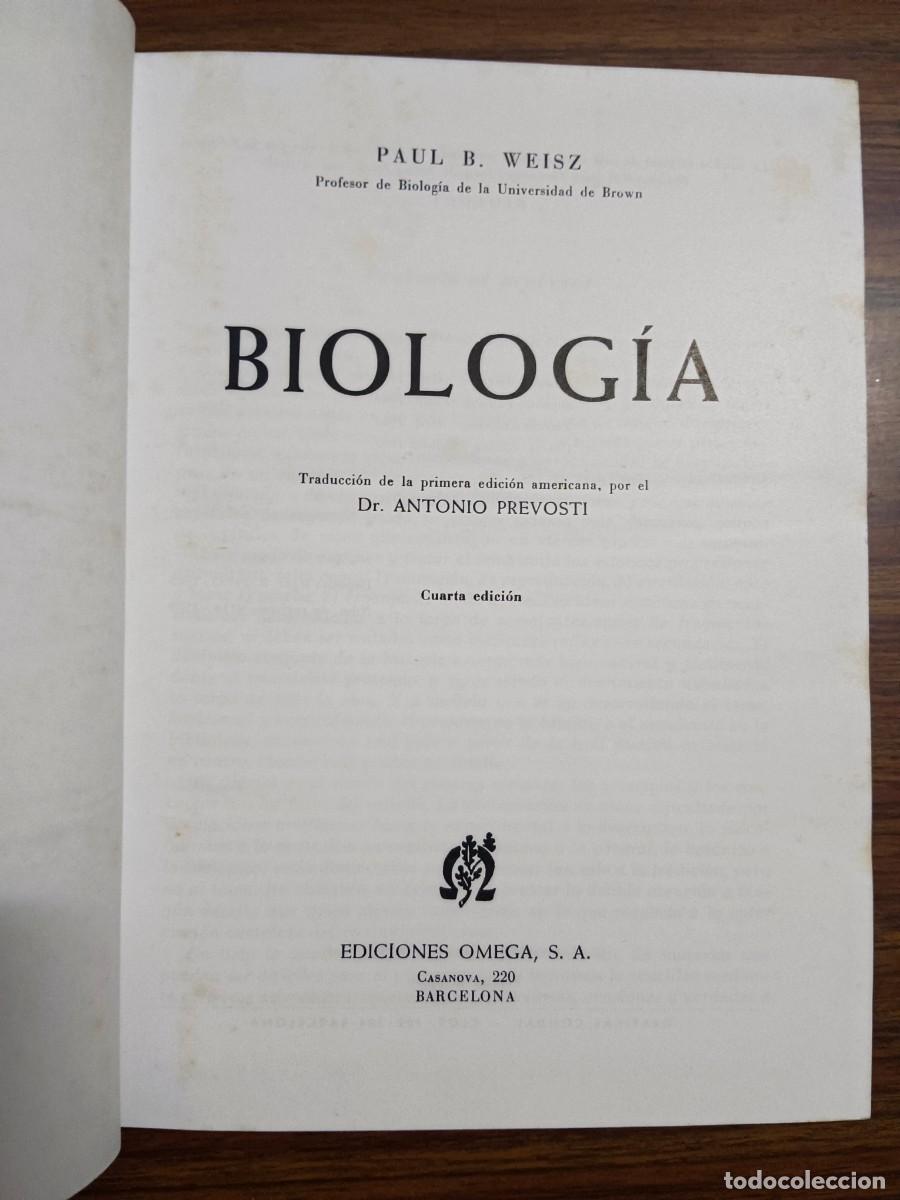 Libros: BIOLOGIA - Paul B. Weisz - Foto 3