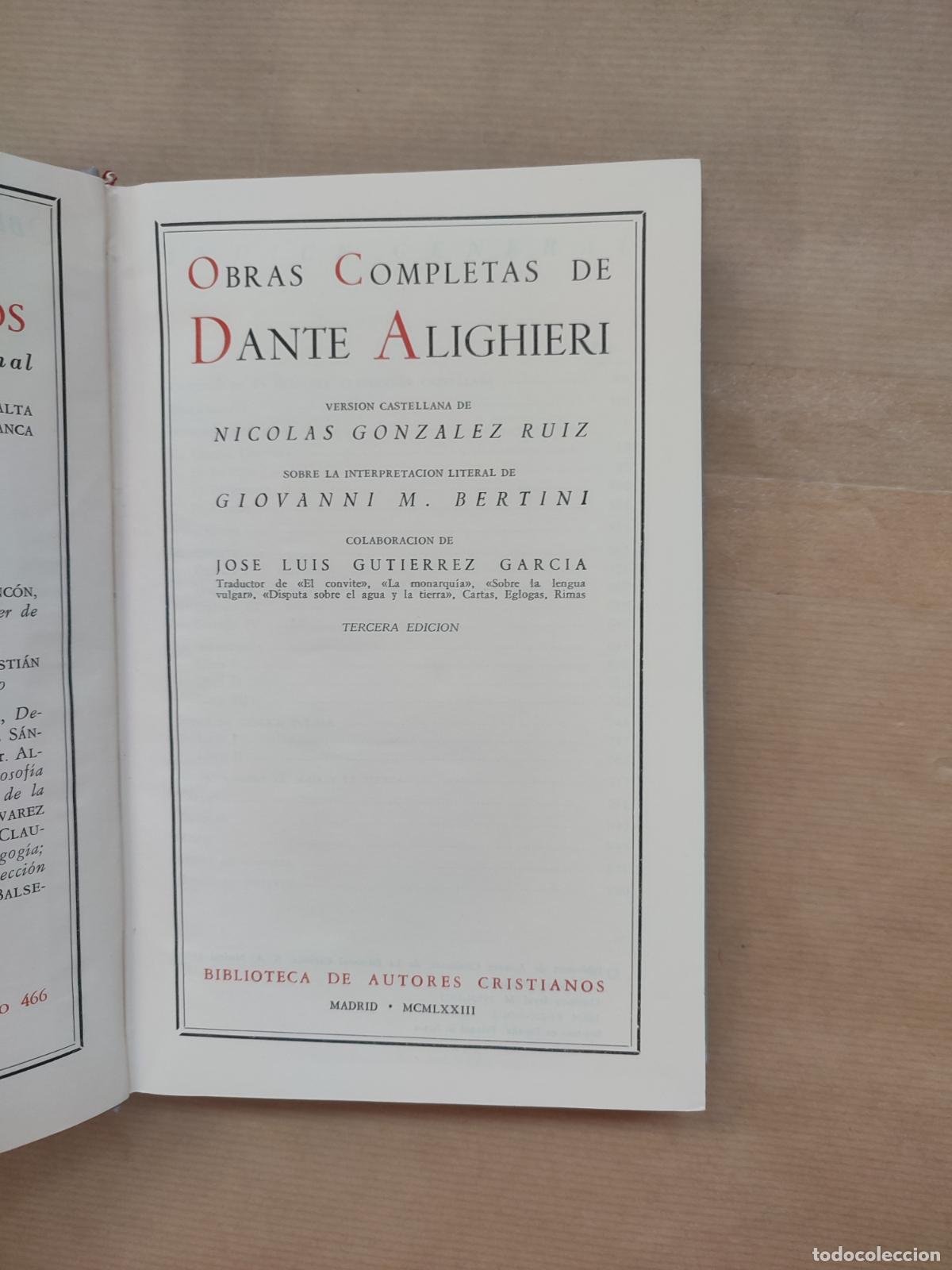 Libros: Obras completas - Dante Alighieri - Foto 1