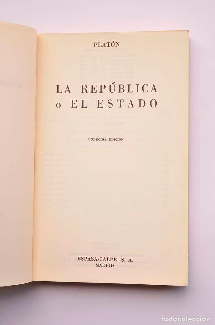Libros: La Rep&uacute;blica o El estado - PLAT&Oacute;N - Foto 2