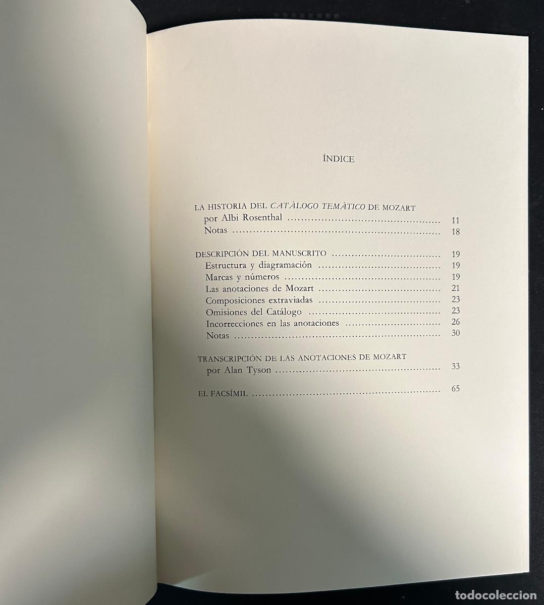 Libros: MOZART CAT&Aacute;LOGO TEM&Aacute;TICO - EDICI&Oacute;N FACS&Iacute;MIL INTEGRA - 1990 - MADRID NUMERADO - Foto 4