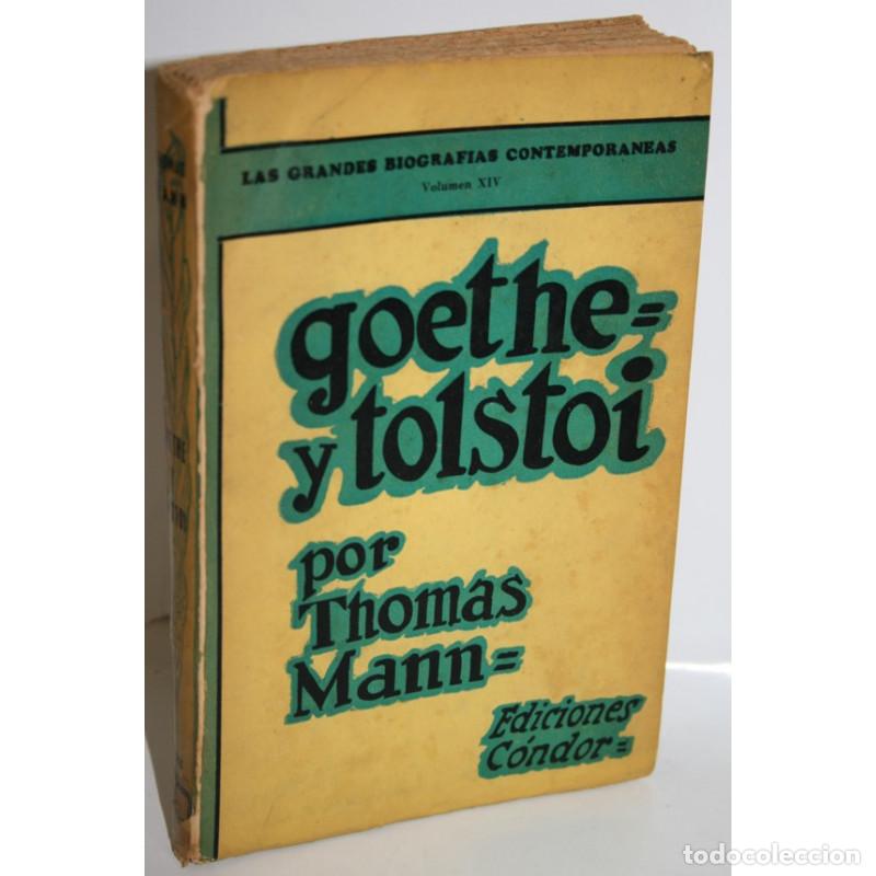 Libros: GOETHE Y TOLSTOI - MANN, Thomas - Foto 1