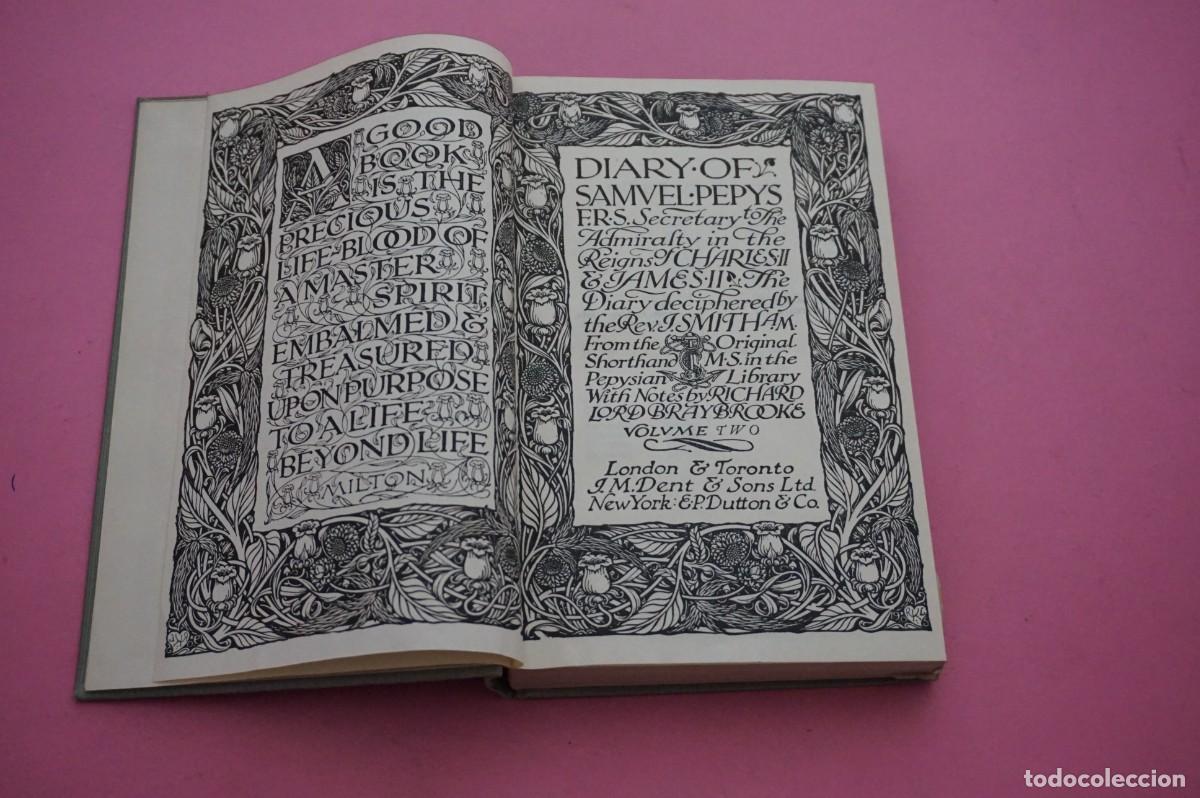 B&uuml;cher: AMF-10D/ DIARY OF SAMVEL PEPYS - CULUME TWO - J. M. DENT. & SONS LTD. EDITOR