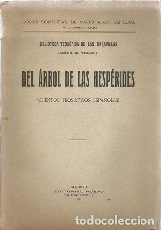 Libros: DEL &Aacute;RBOL DE LAS HESP&Eacute;RIDES - ROSO DE LUNA, MARIO - Foto 1