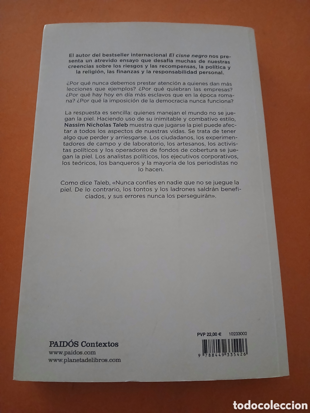 Libros: JUGARSE LA PIEL � AUTOAYUDA - NASSIM NICHOLAS TALEB - Foto 2