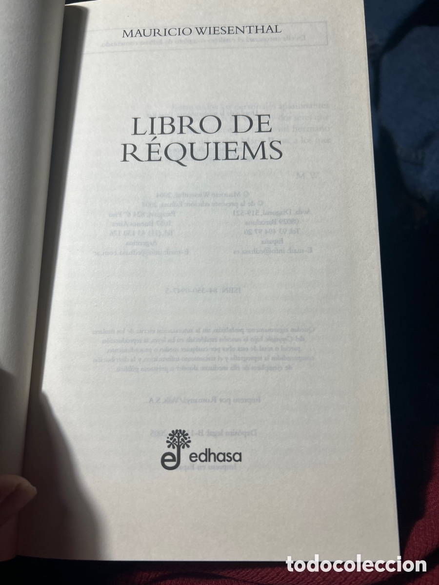 Libros: Libro de r&eacute;quiems por Mauricio Wiesenthal - Foto 2