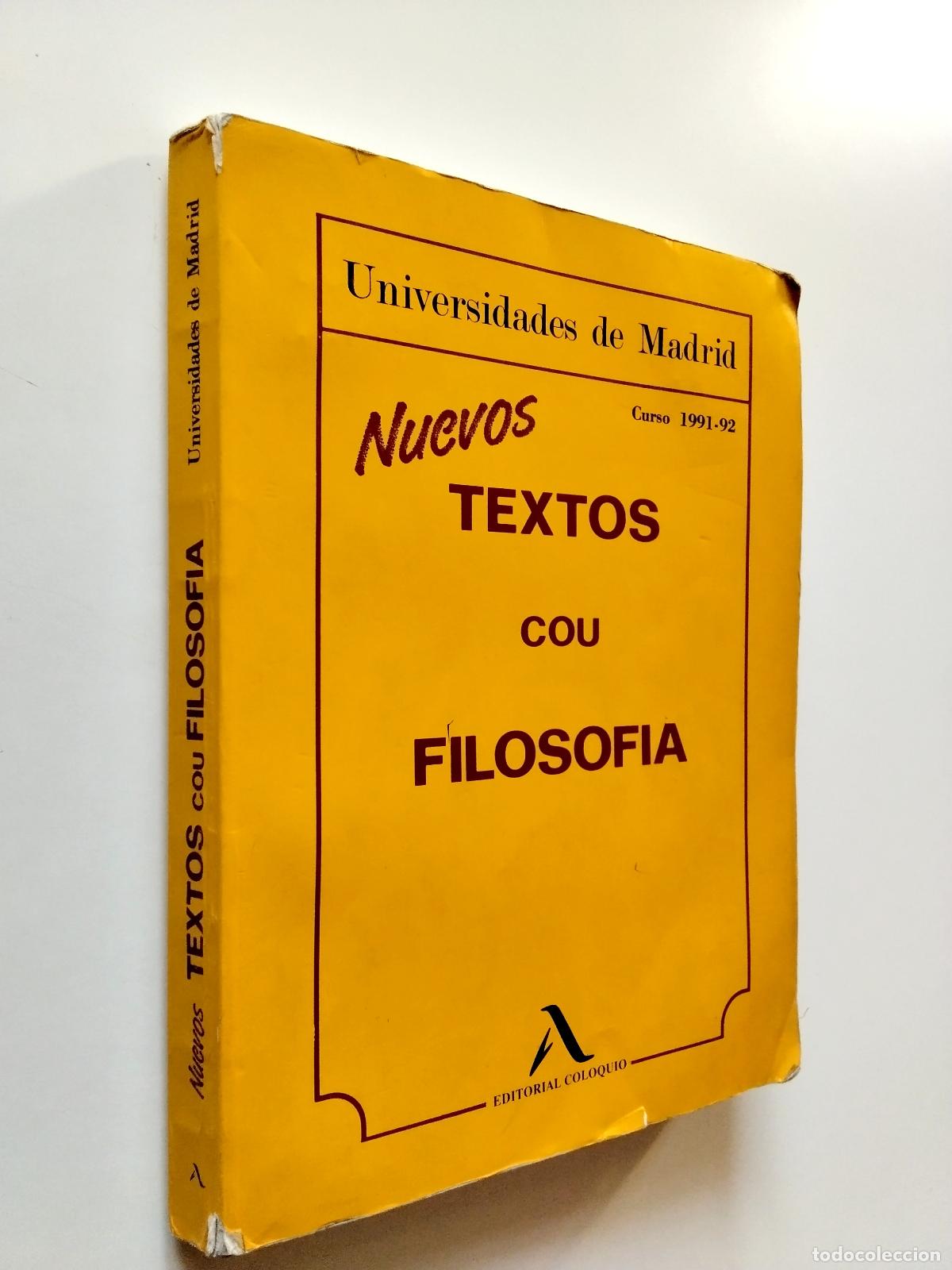Libros: VV. AA. - Nuevos textos filosof&iacute;a COU 1991-92 - Foto 1