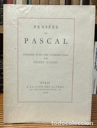 Libros: PENSEES DE PASCAL - MASSIS, Henri - Foto 1