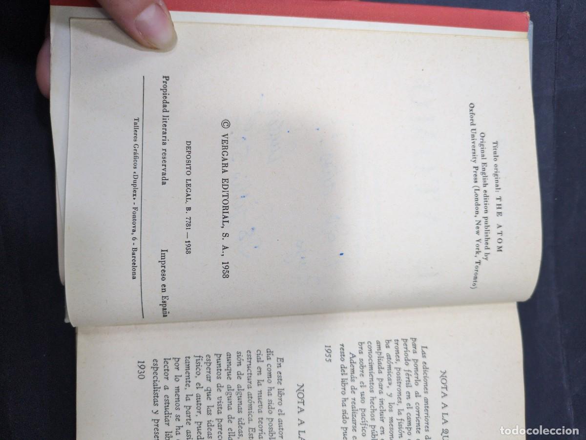 Libros: El atomo - Sir George Thomson; Vergara Editorial, 1958 - Foto 3