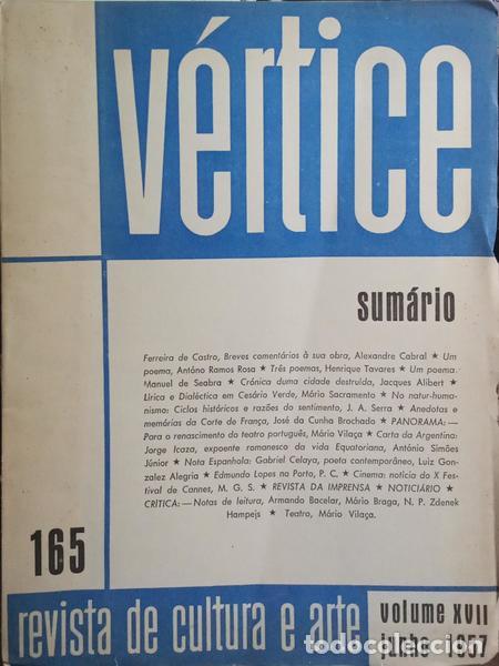 Libros: V&Eacute;RTICE, N.&ordm; 165, JUNHO 1957. - Foto 1