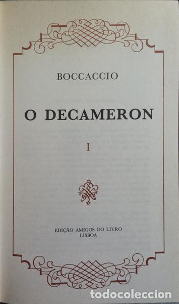 Libros: BOCCACCIO. (Giovanni) - DECAMERON. [3 VOLS.] - Foto 1