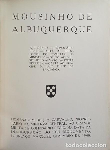 Libros: CARVALHO. (Jo&atilde;o Ant&oacute;nio de) - MOUSINHO DE ALBUQUERQUE. - Foto 2