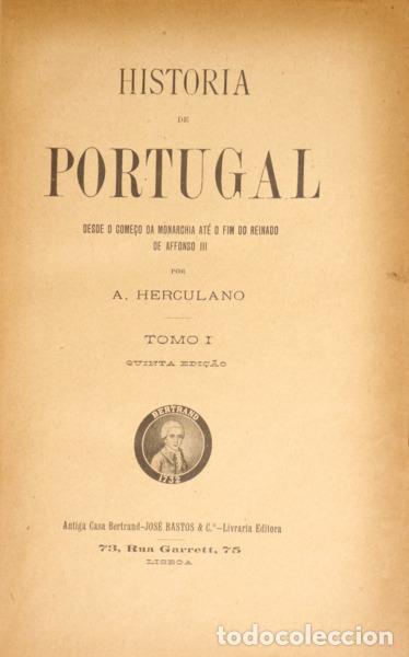 Libros: HERCULANO. (Alexandre) - HIST&Oacute;RIA DE PORTUGAL. - Foto 1
