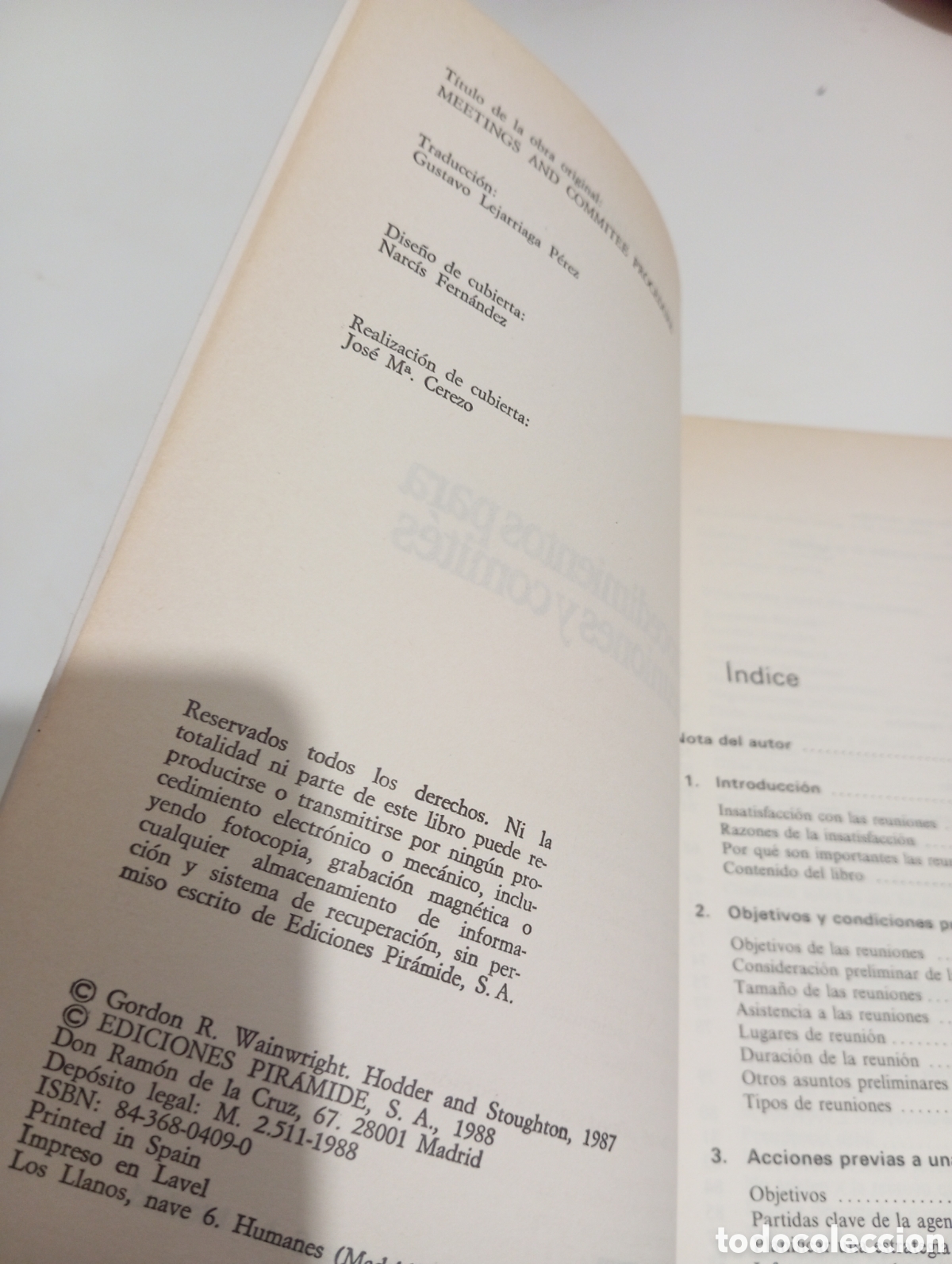 Libros: Procedimientos para reuniones y comit&eacute;s. Gordon R. Wainwright - Foto 3