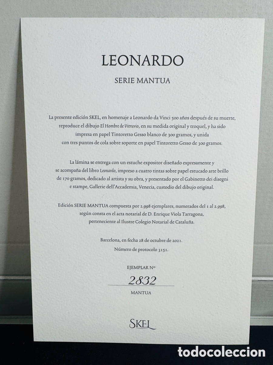 Libros: LEONARDO 500 &ndash; EL HOMBRE DE VITRUBIO. EDICI&Oacute;N LIMITADA DE LUJO - Foto 5