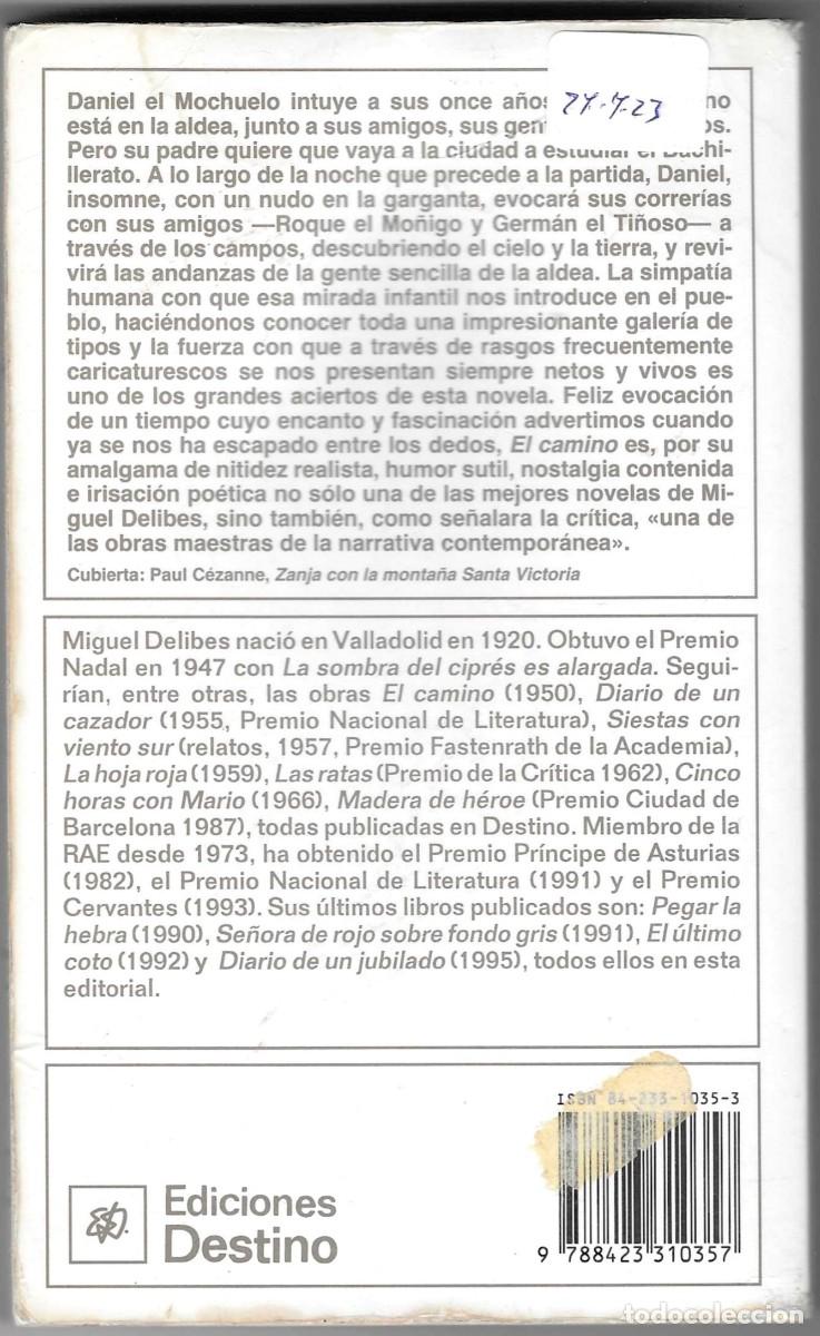 Libros: Novela. El Camino. Miguel Delibes. ref. 27-723 - Foto 2