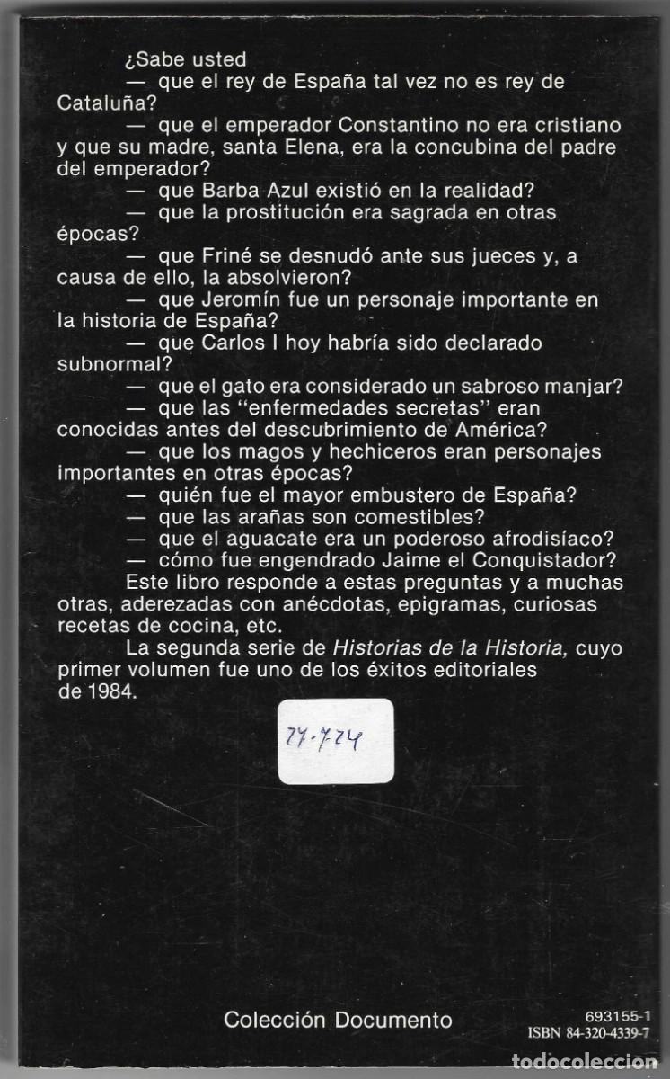 Libros: Libro. Historias de la Historia. Carlos Fisas. ref. 27-724 - Foto 2