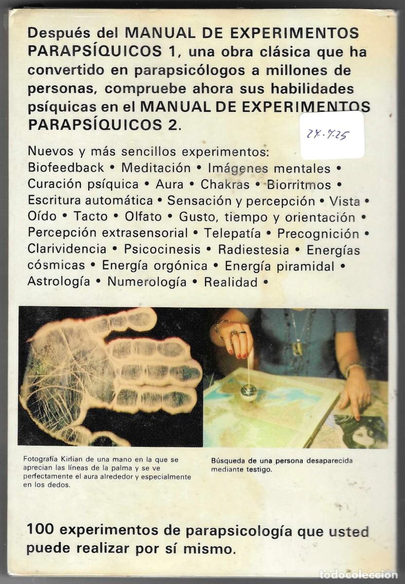 Libros: Libro. Manual de experimentos paraps&iacute;quicos 2. William Jon Watkins. ref. 27-725 - Foto 2