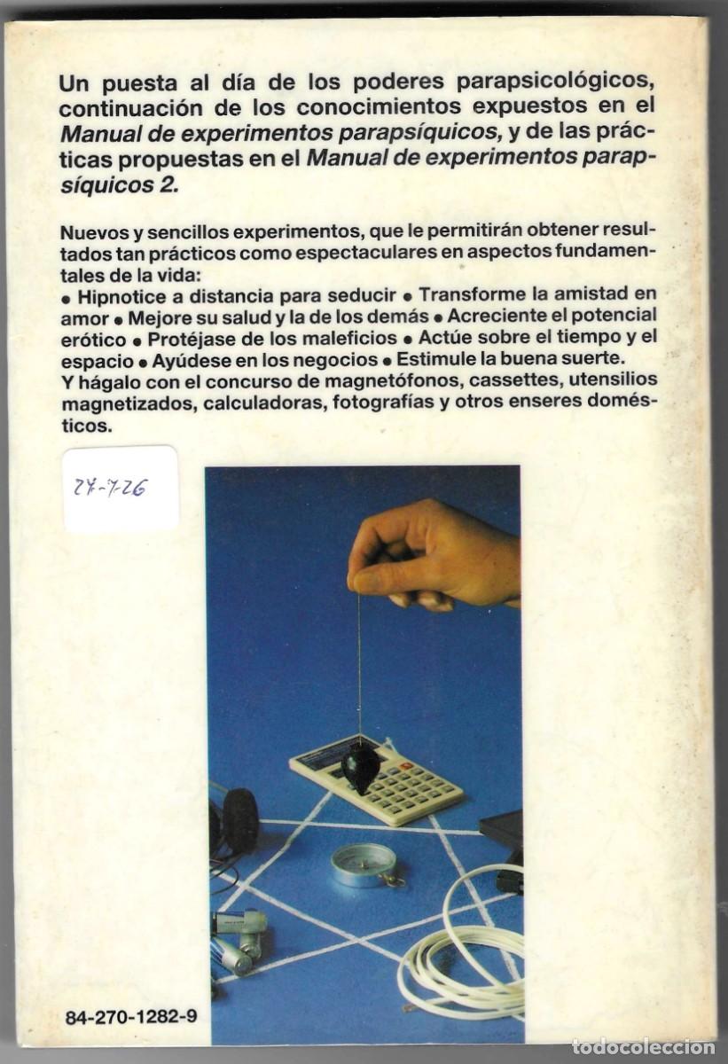 Libros: Libro Manual de experimentos paraps&iacute;cologicos 3. Jean-Luc Caradeau. ref. 27-726 - Foto 2