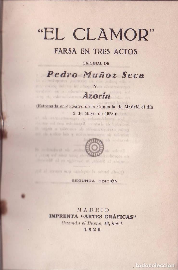 Libros: MU&Ntilde;OZ SECA, Pedro y AZORIN.- - El clamor. - Foto 1