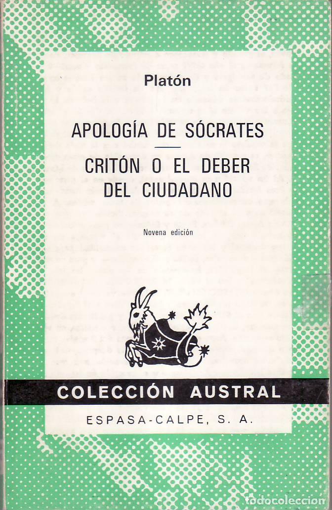 Libros: PLATON.- - Apolog&iacute;a de S&oacute;crates. Crit&oacute;n o El deber del ciudadano. - Foto 1