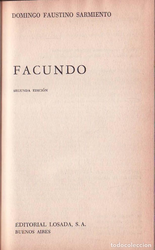 Libros: SARMIENTO, Domingo Faustino.- - Facundo. - Foto 1