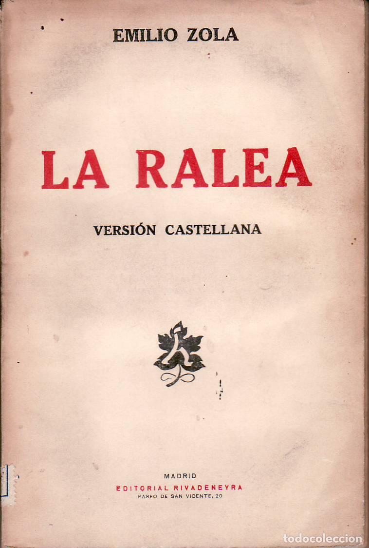 Libros: ZOLA, Emile.- - La ralea. (La Cur&eacute;e). Novela. - Foto 1