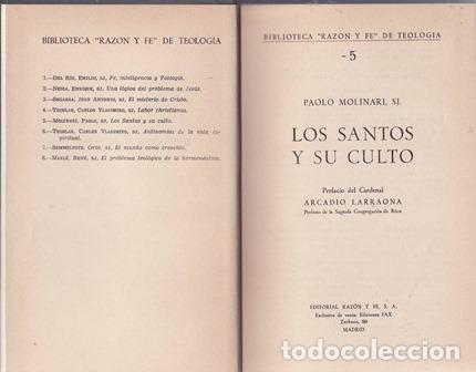 Libri di seconda mano: MOLINARI, Paolo.- - Los santos y su culto.