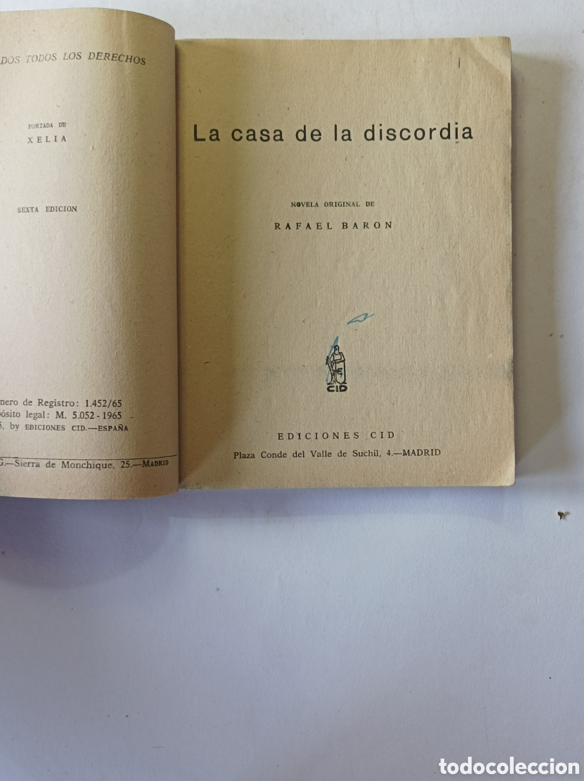 Libros: LA CASA DE LA DISCORDIA. RAFAEL BARON. EDICIONES CID. 1965. - Foto 2