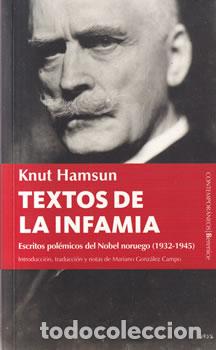 Libros: Textos de la infamia - Knut Hamsun - Foto 1