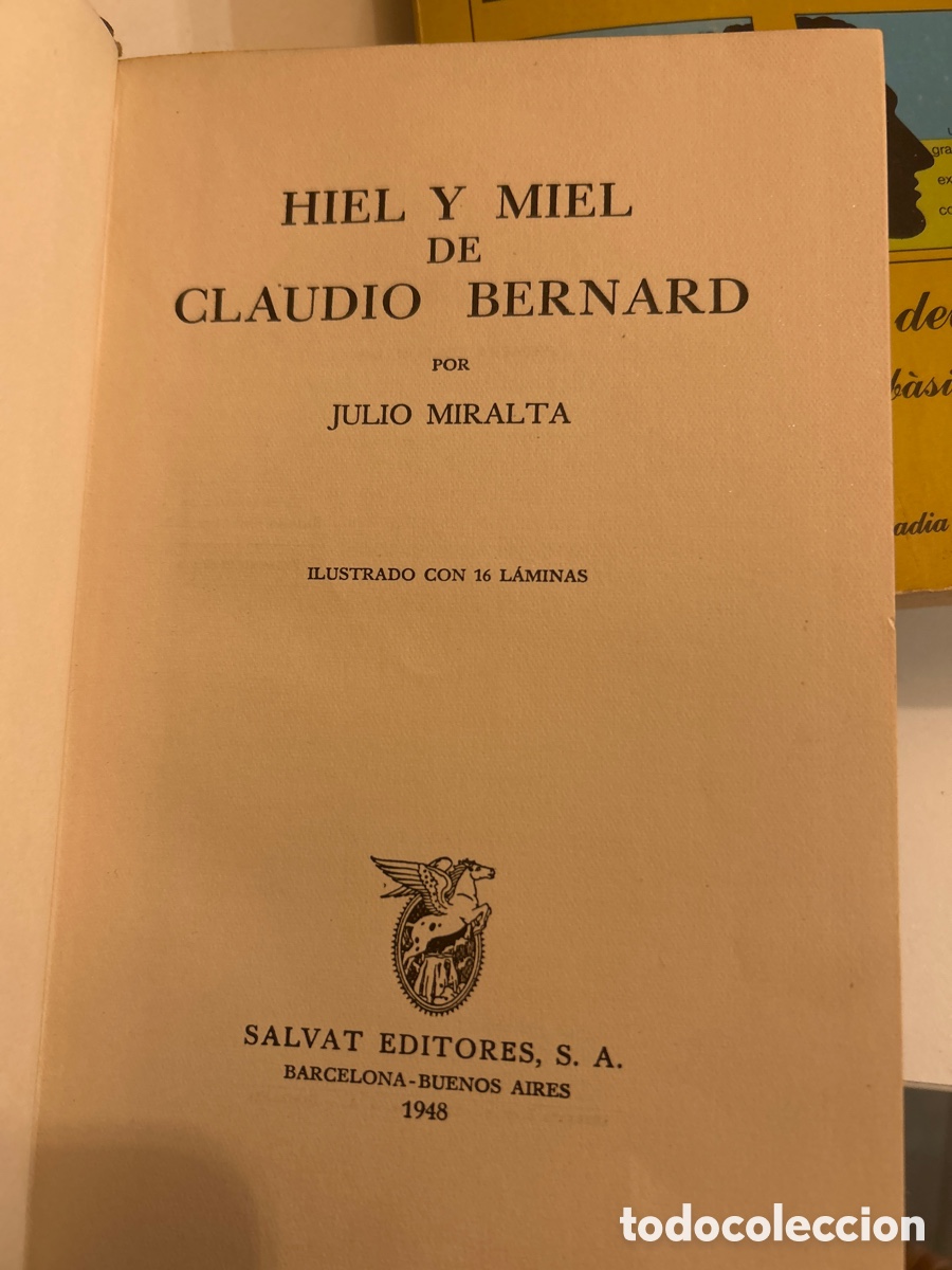 Libros: Hiel y miel de Claudio Bernard. Est - Foto 3