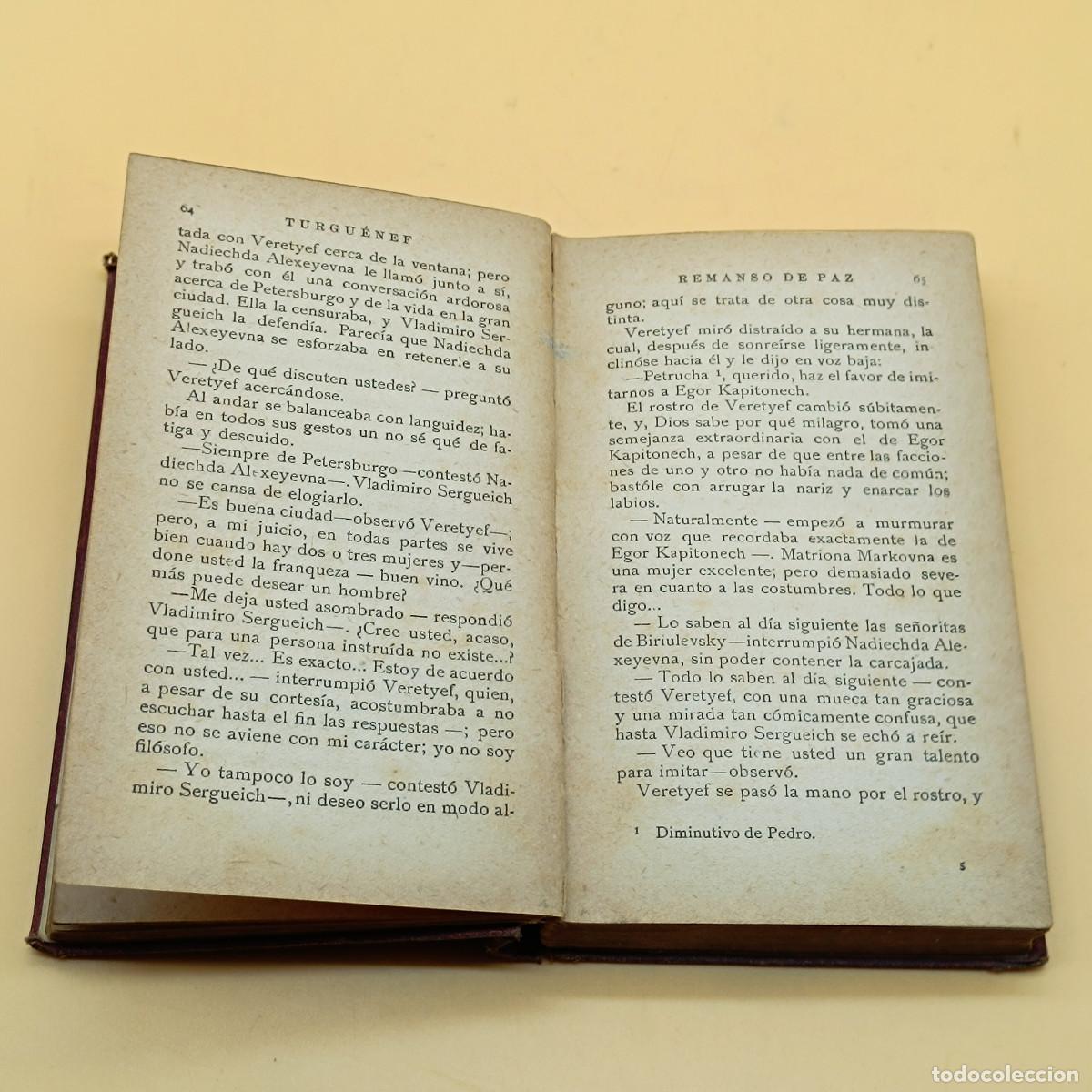 Libros: LIBRO REMANSO DE PAZ. FAUSTO.TURGUENEF. COLECCION GRANADA. ET. - Foto 3
