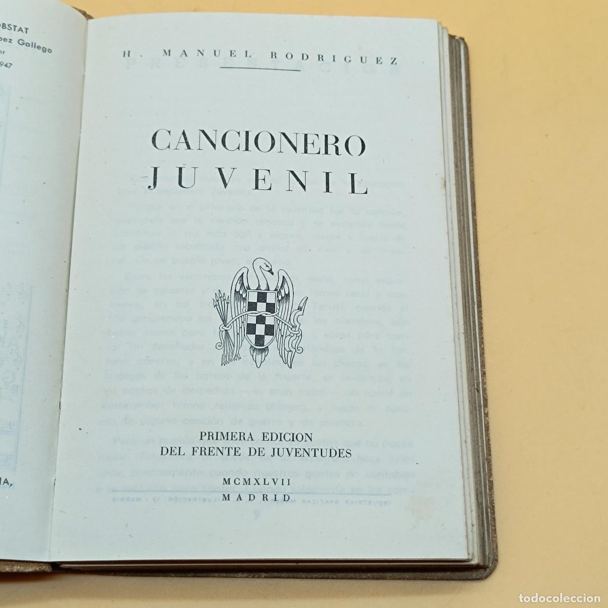 Libros: LIBRO CANCIONERO JUVENIL. 1947. PRIMERA EDICION. ET - Foto 2
