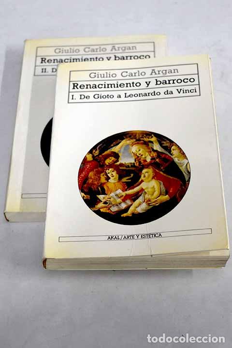 Libros: Renacimiento y barroco.- Argan, Giulio Carlo - Foto 1
