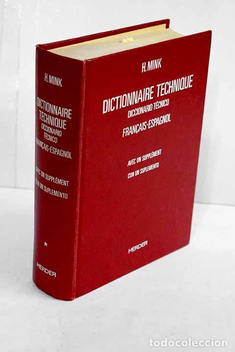 Libros: Dictionnaire technique, tome I.- Mink, H. - Foto 1