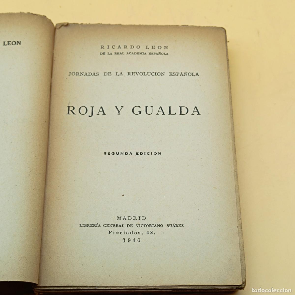 Libros: LIBRO ROJA Y GUALDA. VICTORIANO SUAREZ. 1940. ET. - Foto 3