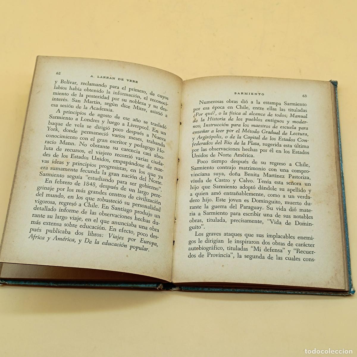 Libros: LIBRO SARMIENTO. 1944. A.LARRAN DE VERE. ET. - Foto 4