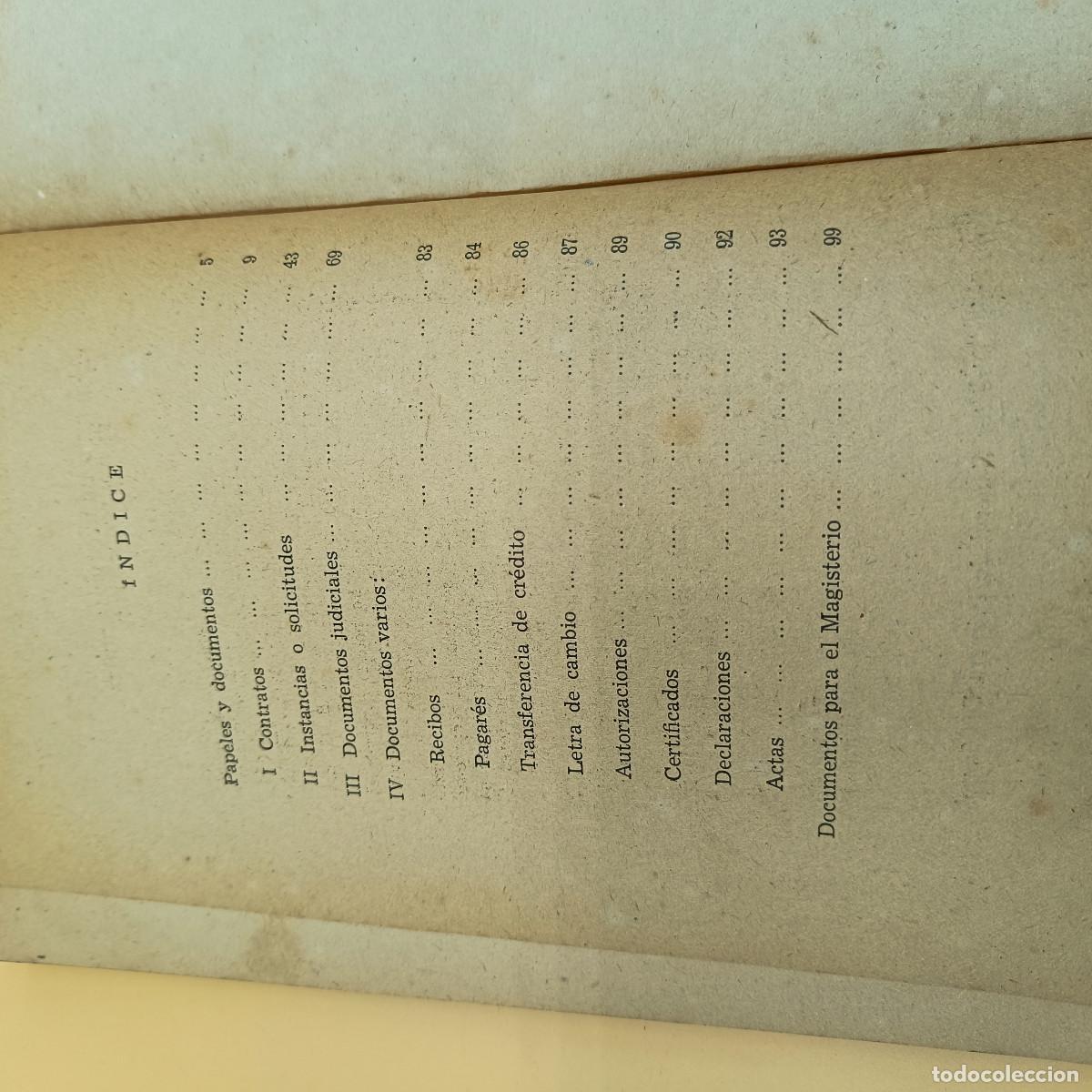 Libros: LIBRO FORMULARIO DE DOCUMENTOS. 1961. EDITORIAL MIGUEL A.SALVATERRA. ET. - Foto 4