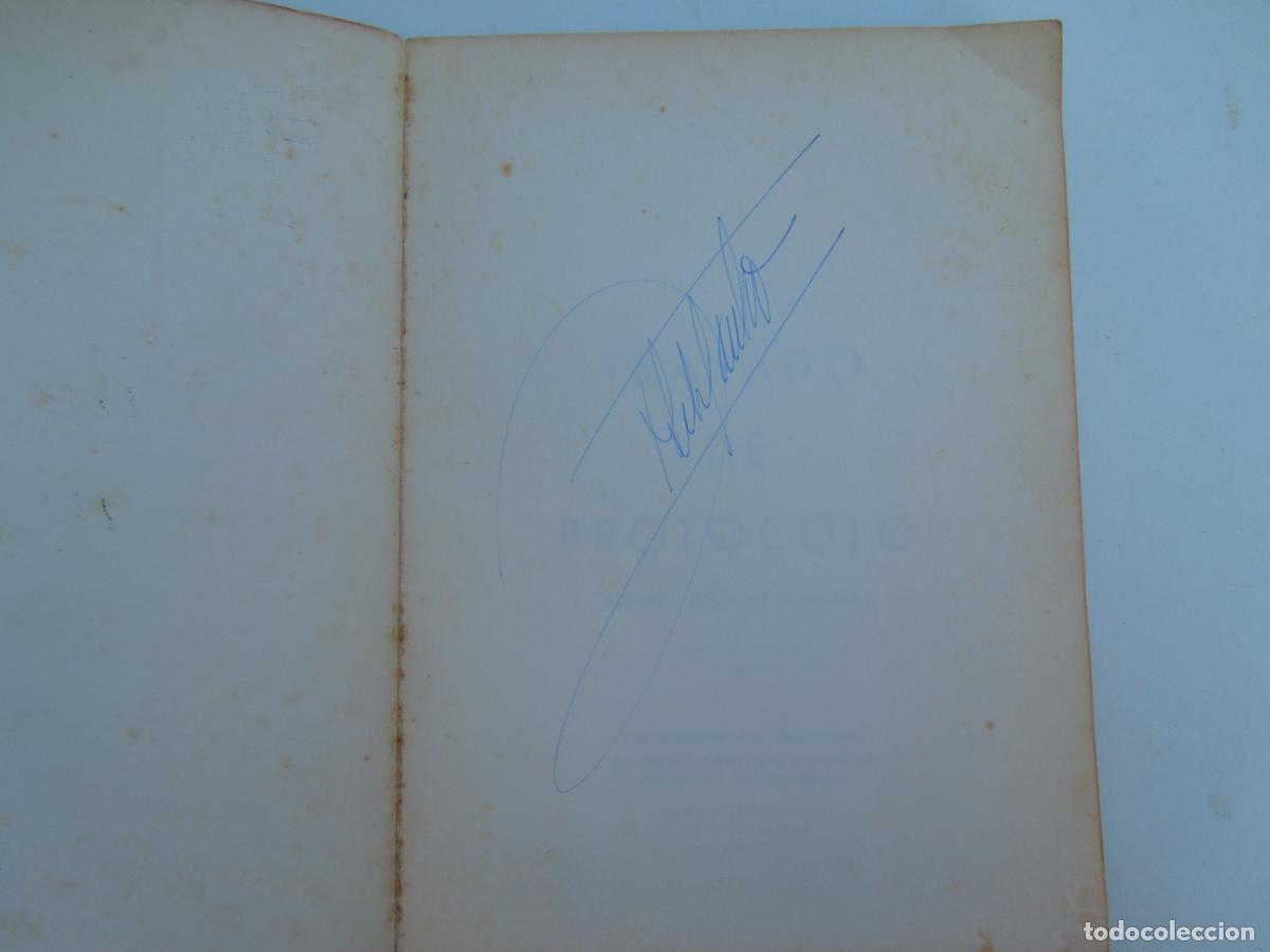 Libros: TRATADO DE PROTOCOLO - JACINTO CANO DE LA VEGA- TERCERA EDICION AUMENTADA.. VALENCIA 1965 - Foto 2