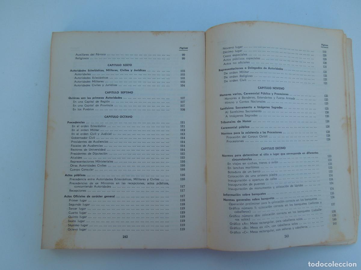 Libros: TRATADO DE PROTOCOLO - JACINTO CANO DE LA VEGA- TERCERA EDICION AUMENTADA.. VALENCIA 1965 - Foto 8
