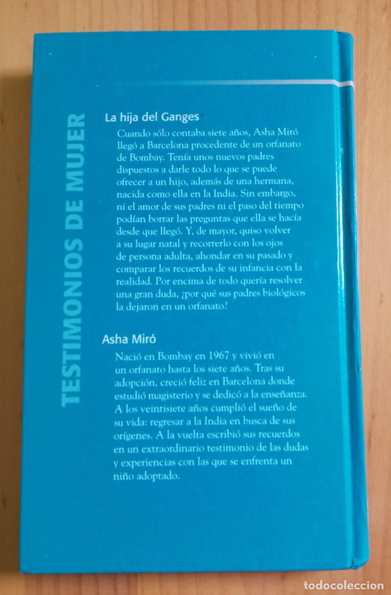 Libros: LA HIJA DEL GANGES - ASHA MIR&Oacute; - EN ESTADO IMPECABLE. - Foto 2