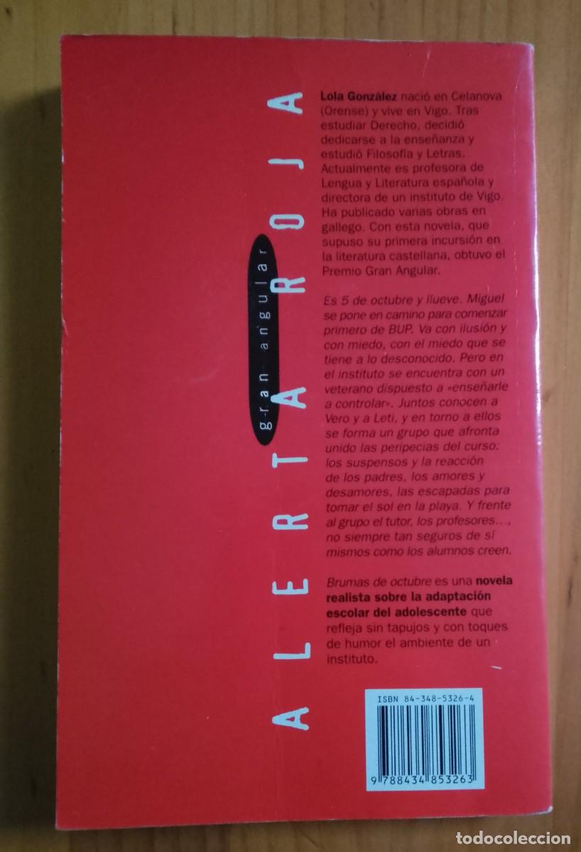 Libros: BRUMAS DE OCTUBRE - LOLA GONZALEZ - EN ESTADO IMPECABLE. - Foto 2